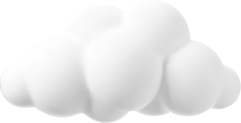 White 3D Cloud Illustration